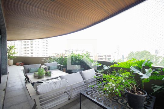 Varanda da Sala de apartamento à venda com 5 quartos, 864m² em Vila Andrade, São Paulo