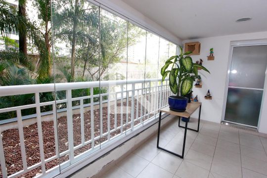 Varanda da Sala de apartamento à venda com 3 quartos, 96m² em Vila Andrade, São Paulo