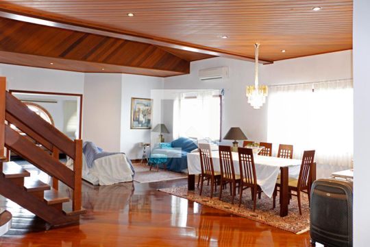 Sala  de casa de condomínio para alugar com 3 quartos, 779m² em Condomínio Estância Marambaia, Vinhedo