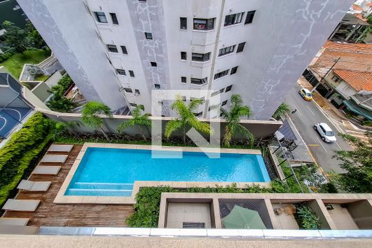vista varanda Studio de kitnet/studio para alugar com 1 quarto, 25m² em Vila Mariana, São Paulo
