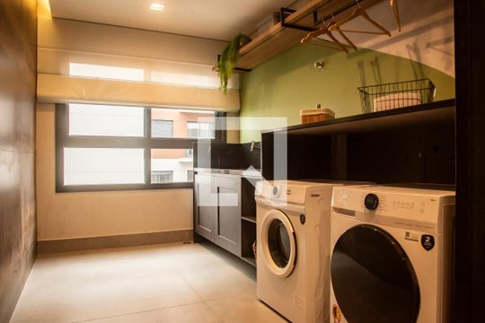 Área comum - Lavanderia de kitnet/studio para alugar com 1 quarto, 18m² em Vila Clementino, São Paulo