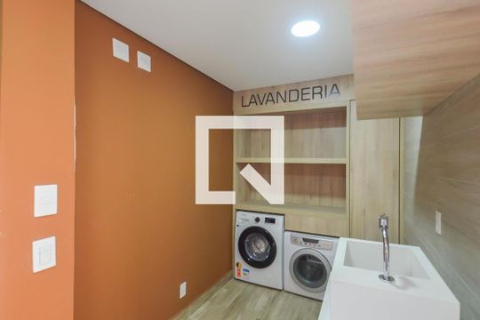 Área comum - Lavanderia  de kitnet/studio para alugar com 1 quarto, 40m² em Vila Campestre, São Bernardo do Campo