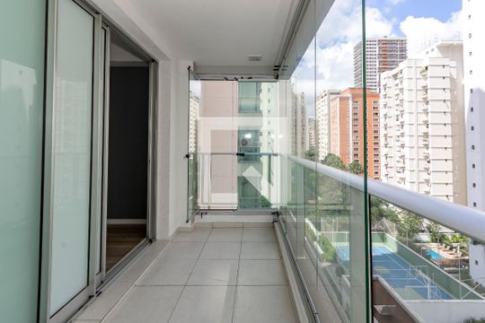 Varanda do Studio de apartamento para alugar com 1 quarto, 37m² em Brooklin, São Paulo