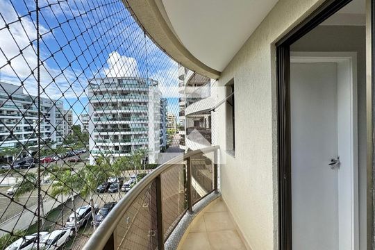 Suíte - Varanda de apartamento para alugar com 3 quartos, 90m² em Recreio dos Bandeirantes, Rio de Janeiro