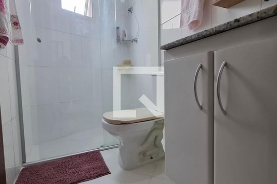 Banheiro Quarto 1 suíte de apartamento à venda com 3 quartos, 74m² em Vila América, Santo André
