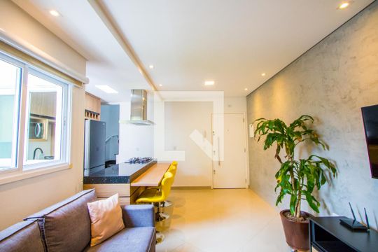 Sala de apartamento à venda com 3 quartos, 134m² em Vila Valparaíso, Santo André
