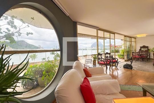 Sala 01 de apartamento à venda com 7 quartos, 510m² em Lagoa, Rio de Janeiro