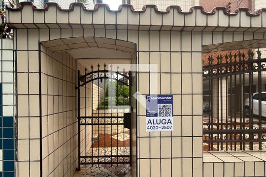 Fachada + Plaquinha de apartamento para alugar com 2 quartos, 97m² em Campo Grande, Santos