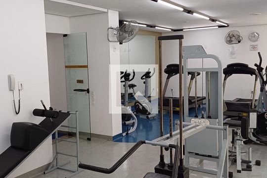 Área comum - Academia de apartamento para alugar com 1 quarto, 36m² em Moema, São Paulo