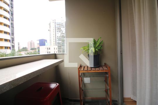 Varanda da Sala de apartamento para alugar com 1 quarto, 36m² em Moema, São Paulo