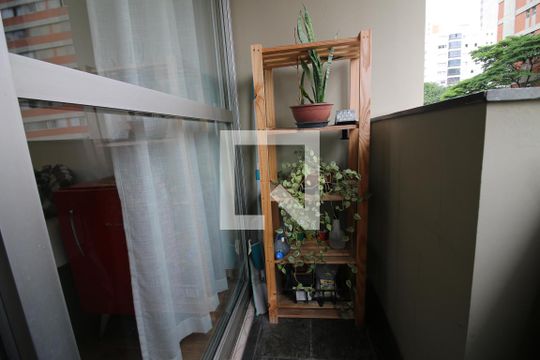 Varanda da Sala de apartamento para alugar com 1 quarto, 36m² em Moema, São Paulo