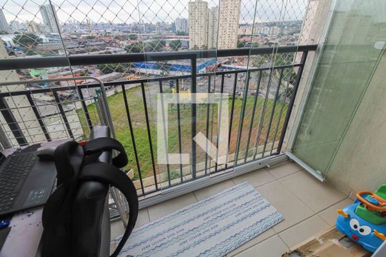 Varanda da Sala de apartamento à venda com 2 quartos, 45m² em Vila Antonieta, São Paulo