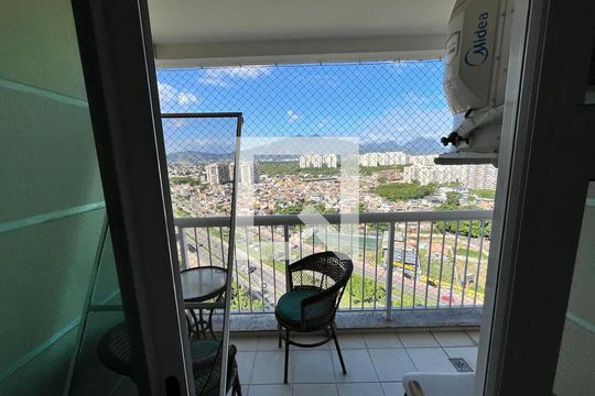 Varanda da Sala de apartamento para alugar com 2 quartos, 60m² em Recreio dos Bandeirantes, Rio de Janeiro