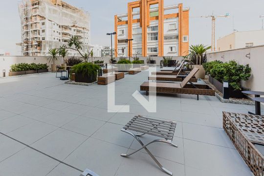 Área comum - Terraço de kitnet/studio para alugar com 1 quarto, 27m² em Jardim Paulista, São Paulo