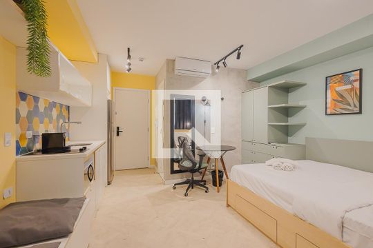 Studio de kitnet/studio para alugar com 1 quarto, 27m² em Jardim Paulista, São Paulo