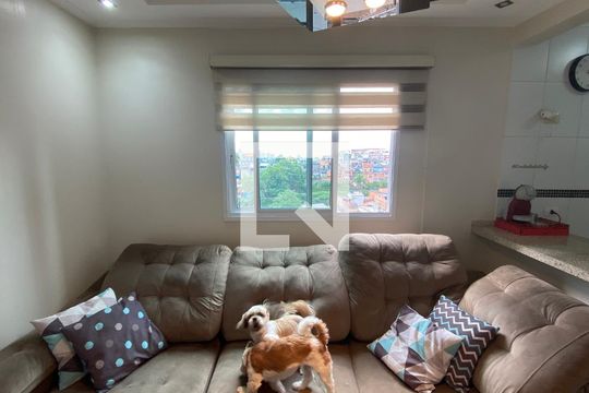 Sala de apartamento à venda com 2 quartos, 92m² em Jardim do Estádio, Santo André