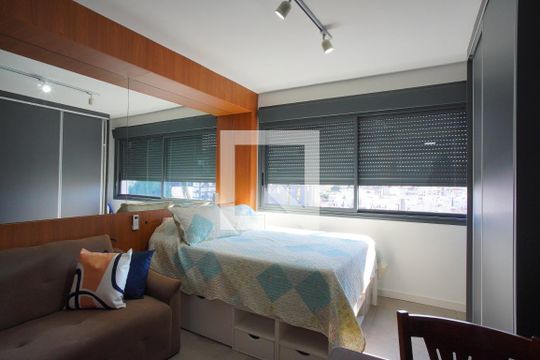 Sala - Quarto de apartamento para alugar com 1 quarto, 25m² em Boa Vista, Porto Alegre