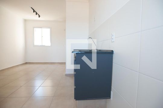 Cozinha de apartamento para alugar com 2 quartos, 43m² em Chácaras Pedro Corrêa de Carvalho, Ribeirão Preto