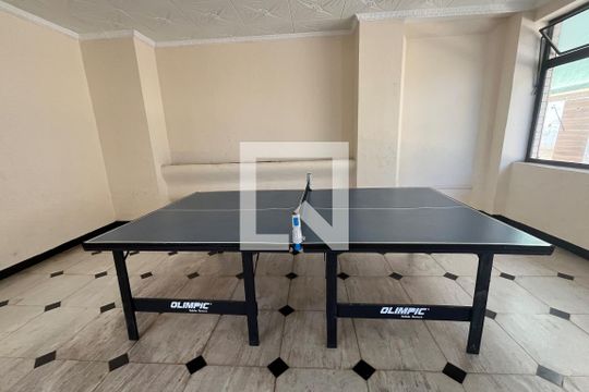 Área comum - Salão de jogos de apartamento para alugar com 1 quarto, 25m² em José Menino, Santos
