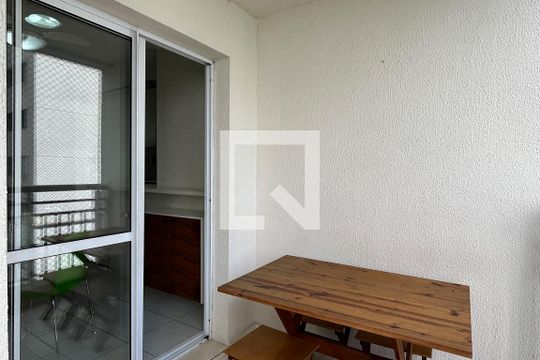 Varanda da Sala de apartamento para alugar com 2 quartos, 64m² em Marapé, Santos