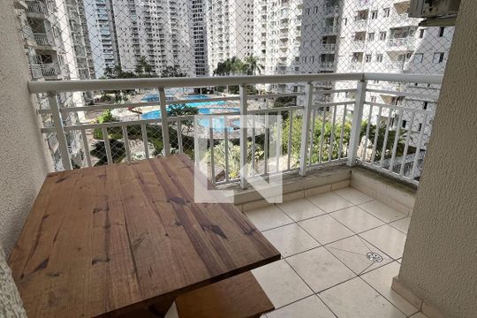 Varanda da Sala de apartamento para alugar com 2 quartos, 64m² em Marapé, Santos