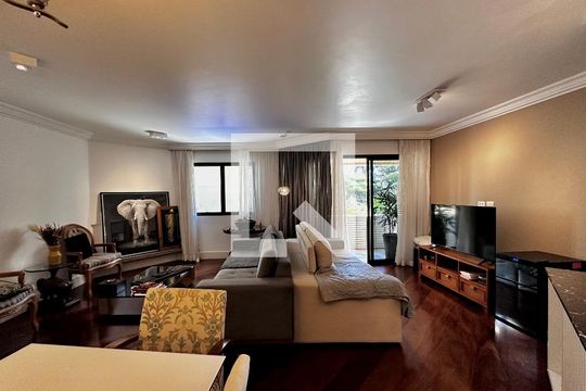 Sala de apartamento para alugar com 4 quartos, 170m² em Brooklin, São Paulo