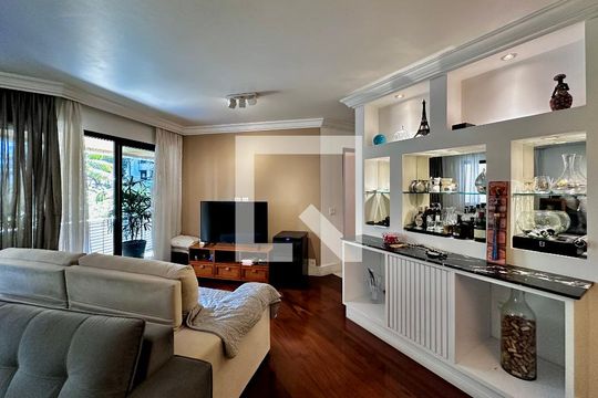 Sala de apartamento para alugar com 4 quartos, 170m² em Brooklin, São Paulo