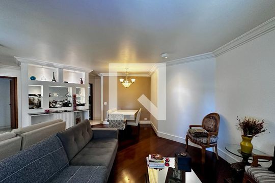 Sala de apartamento para alugar com 4 quartos, 170m² em Brooklin, São Paulo