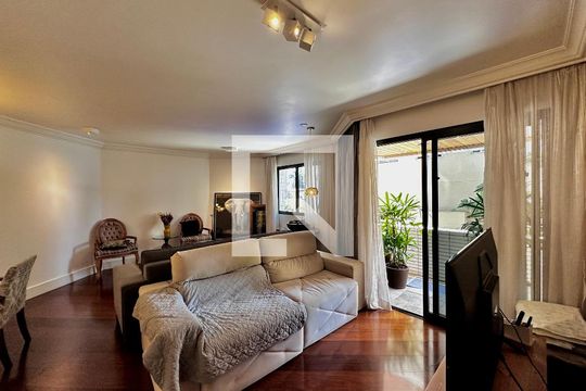 Sala de apartamento para alugar com 4 quartos, 170m² em Brooklin, São Paulo