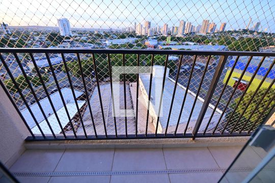 Varanda da Sala de apartamento à venda com 2 quartos, 65m² em Parque Amazonia, Goiânia