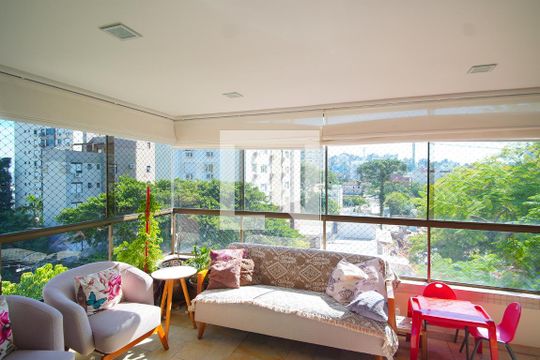 Sala - Varanda de apartamento à venda com 3 quartos, 186m² em Petrópolis, Porto Alegre