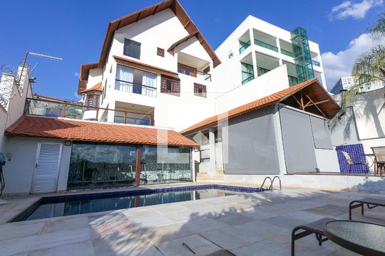 FACHADA DA CASA de casa à venda com 4 quartos, 596m² em Estoril, Belo Horizonte