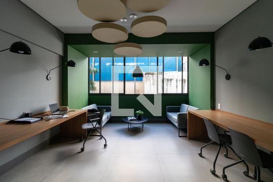 Área comum - CoWorking de kitnet/studio à venda com 1 quarto, 26m² em Barra Funda, São Paulo