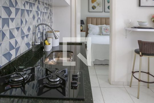 Sala e Cozinha de apartamento para alugar com 1 quarto, 40m² em Luz, São Paulo