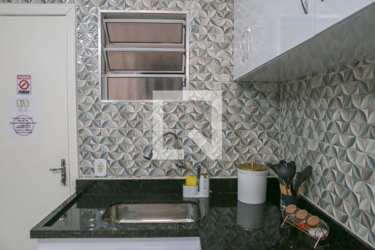 Sala/Cozinha de apartamento para alugar com 1 quarto, 45m² em Luz, São Paulo