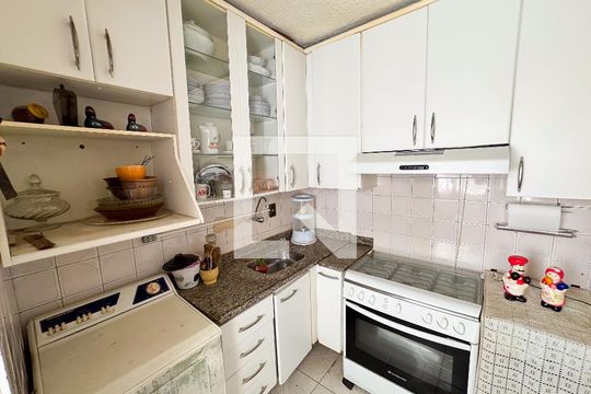 Cozinha de apartamento à venda com 2 quartos, 55m² em Eldorado, Contagem