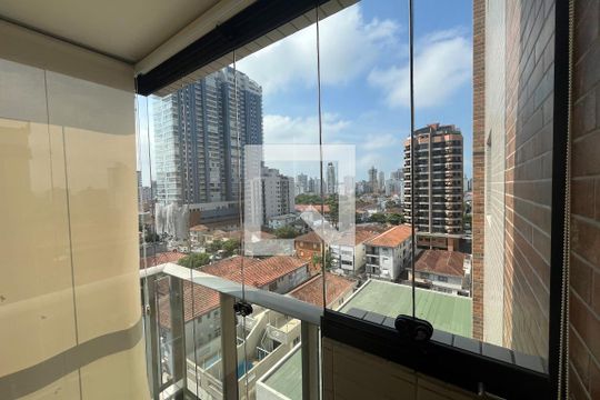Varanda gourmet de apartamento para alugar com 1 quarto, 65m² em Aparecida, Santos