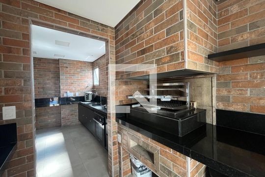 Área comum - Churrasqueira de apartamento para alugar com 1 quarto, 65m² em Aparecida, Santos