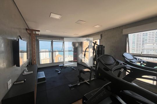 Área comum - Academia de apartamento para alugar com 1 quarto, 65m² em Aparecida, Santos