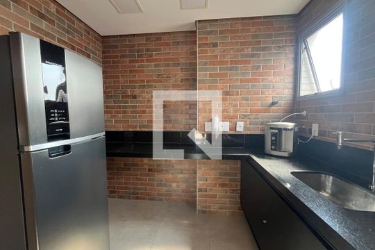 Área comum - Churrasqueira de apartamento para alugar com 1 quarto, 65m² em Aparecida, Santos