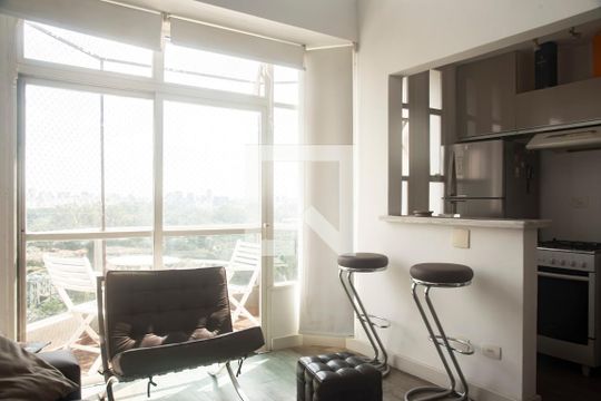 Sala de apartamento para alugar com 1 quarto, 50m² em Vila Clementino, São Paulo