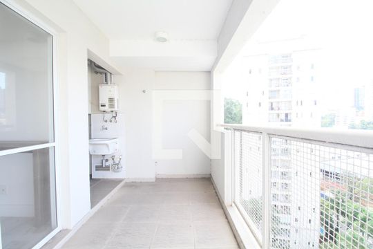 Varanda da Sala de apartamento para alugar com 1 quarto, 60m² em Vila Andrade, São Paulo