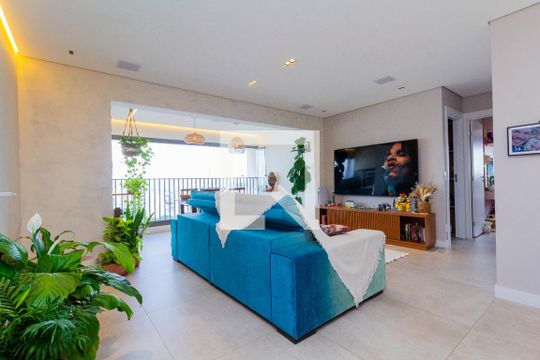 Sala de apartamento à venda com 2 quartos, 80m² em Chácara Seis de Outubro, São Paulo