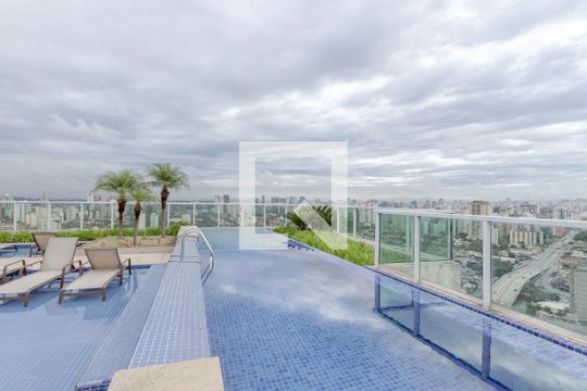 Área comum - Piscina de kitnet/studio para alugar com 1 quarto, 36m² em Brooklin, São Paulo