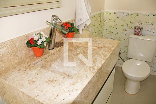 Lavabo de casa de condomínio para alugar com 3 quartos, 141m² em Vila Capuava, Valinhos