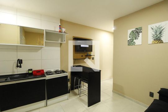 Sala/Cozinha de apartamento para alugar com 1 quarto, 31m² em Jardim Algarve, Alvorada