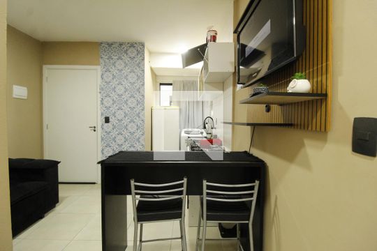 Sala/Cozinha de apartamento para alugar com 1 quarto, 31m² em Jardim Algarve, Alvorada