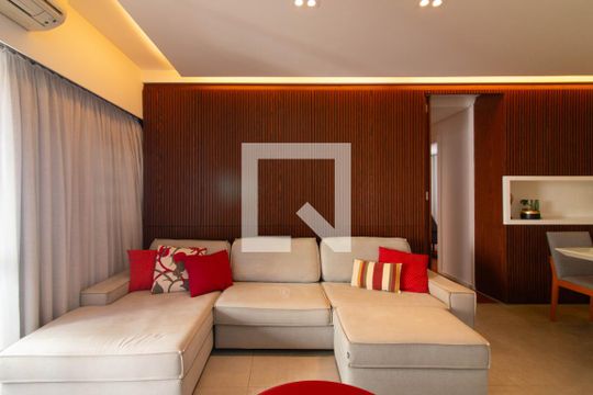 Sala de apartamento para alugar com 2 quartos, 90m² em Indianópolis, São Paulo