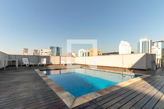 Área comum - Piscina de apartamento para alugar com 1 quarto, 45m² em Itaim Bibi, São Paulo