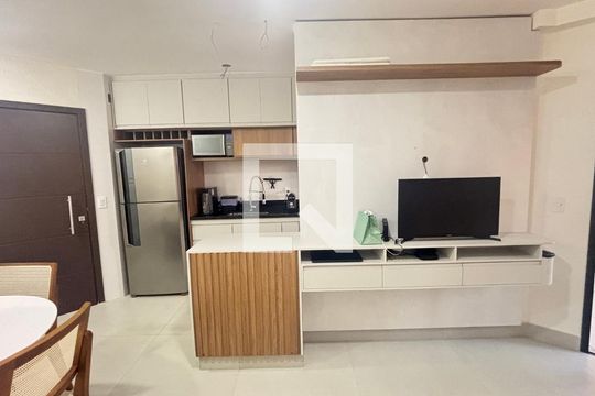 Sala  de apartamento à venda com 2 quartos, 57m² em Vila Valparaíso, Santo André